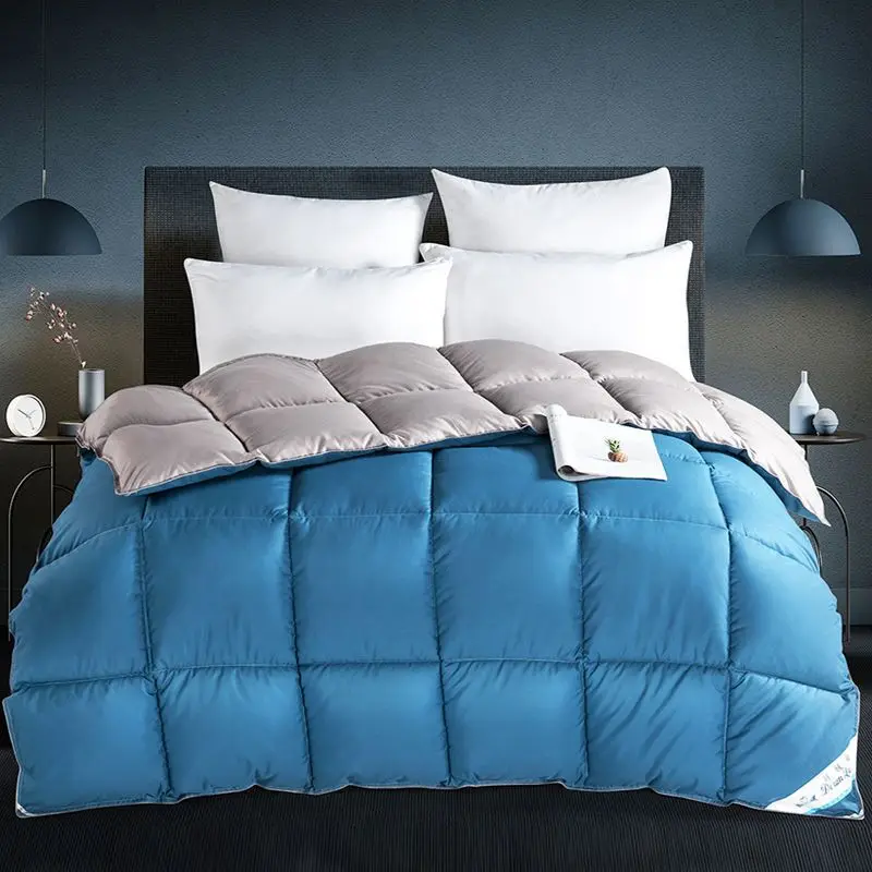 

Одеяло на гусиный/качиный пух, одеяло на осень/зиму, хлопковый чехол, утепленное одеяло, Twin King Queen, полный размер