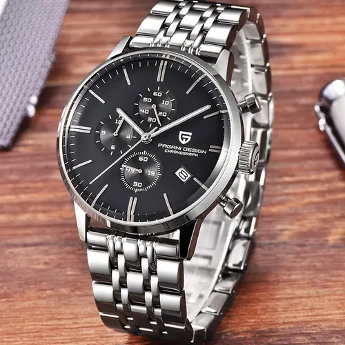 Imagen 2 del producto Reloj para hombre PAGANI DESIGN nuevo cronógrafo VK67 reloj de pulsera de cuarzo marca superior reloj deportivo de acero inoxidable resistente al agua relojes para hombre