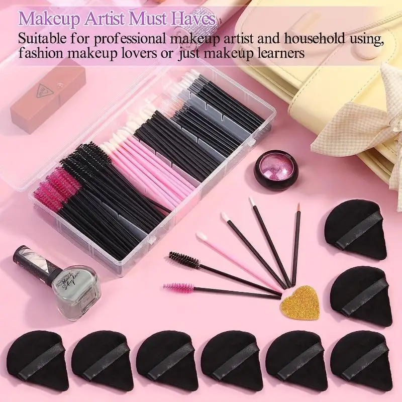 22-teiliges Make-up-Pinsel-Set mit Aufbewahrungsbox – Mascara-Zauberstäbe, Wimpern-Pinsel, Geschenkset, Geschenk zum Muttertag