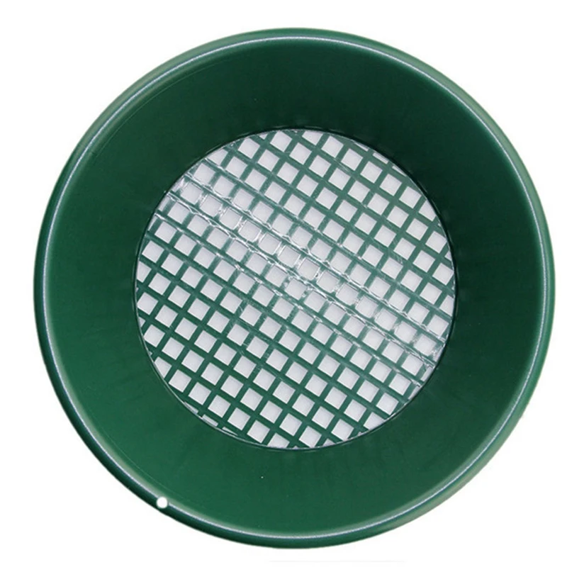 2 Pcs Washing, Gold Panning Machine, Screen, Mining Screen, Metal Detection Tools, Sieve Gold Pan, Green Plastic Bowl