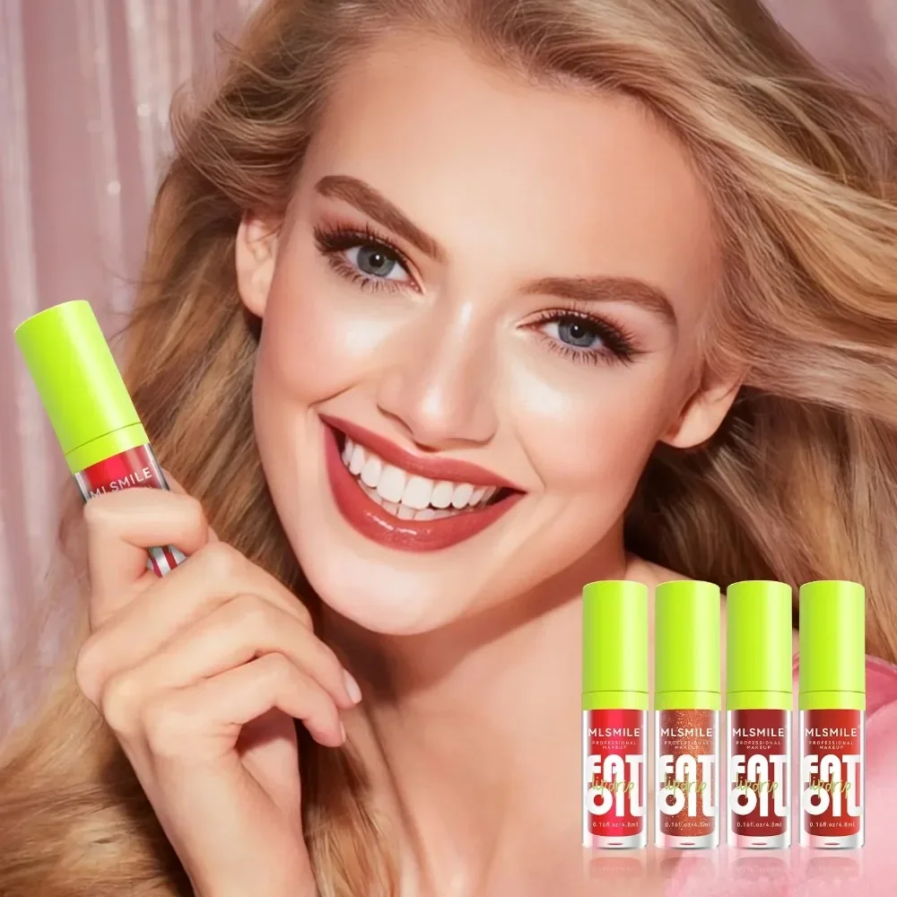 4Pcs/Box Moisturizing Candy Lip Gloss Pearlescent Lustrous Mirror Nude Lip Stain with Natural Lips Oil Valentine's Day Gifts New