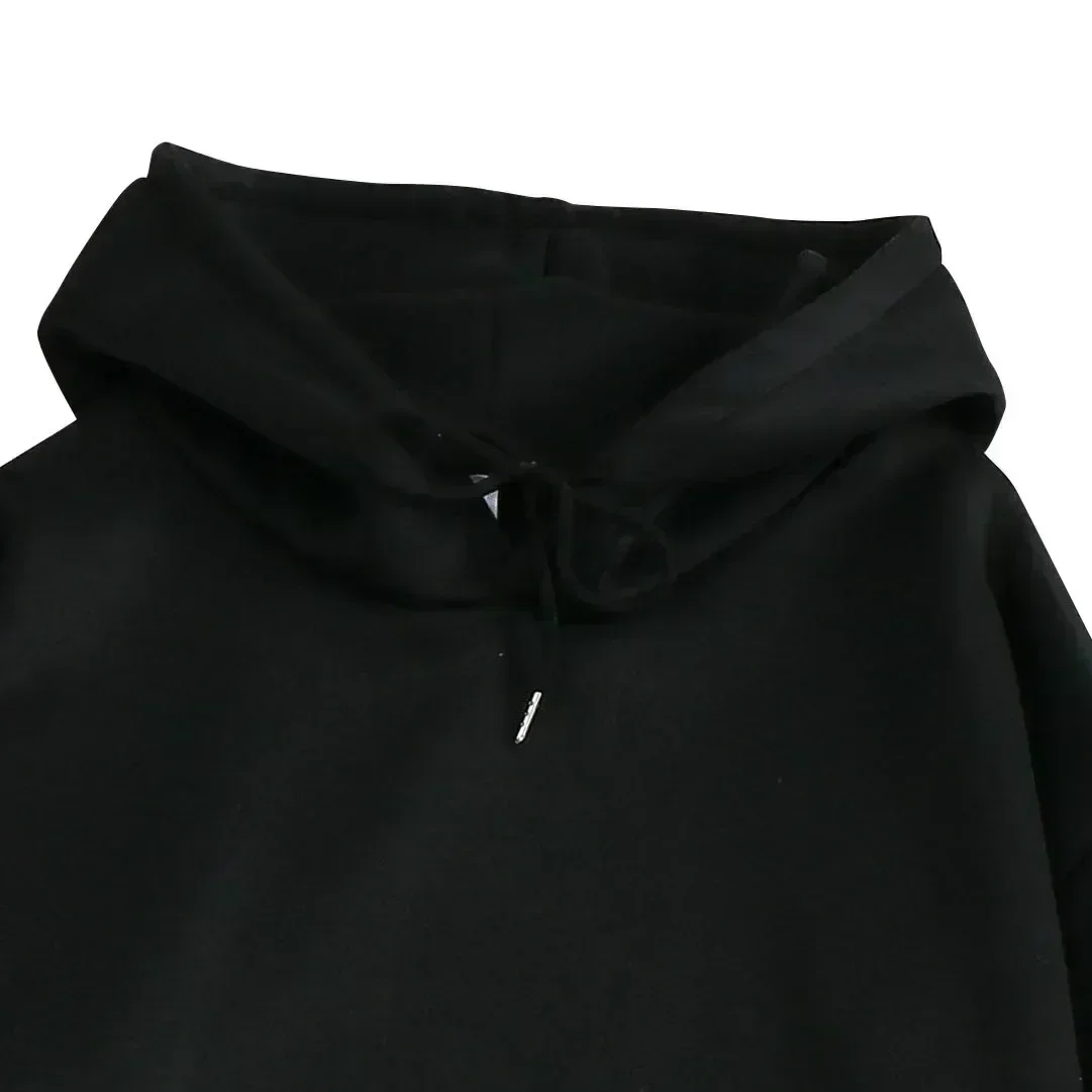 2026 new Hoodie with mottled distorted patterns multi-line text graphics with gradual color changes suitable for both men women