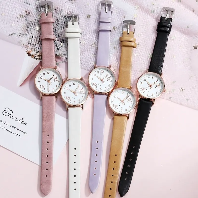 Fashion Simple Luminous Small Dial Watch for Women Leather Strap Quartz Wristwatches Casual Clock Reloj Mujer