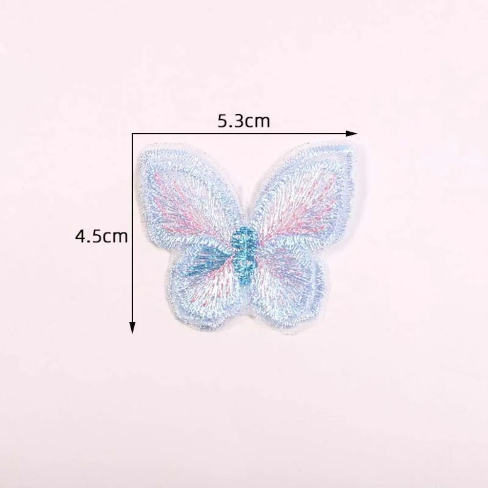 10PCS New 3D Embroidery Lace Appliques Dreamy DIY Handmade Chiffon Double-layer Sewing Craft Decoration Hair Clip Accessories