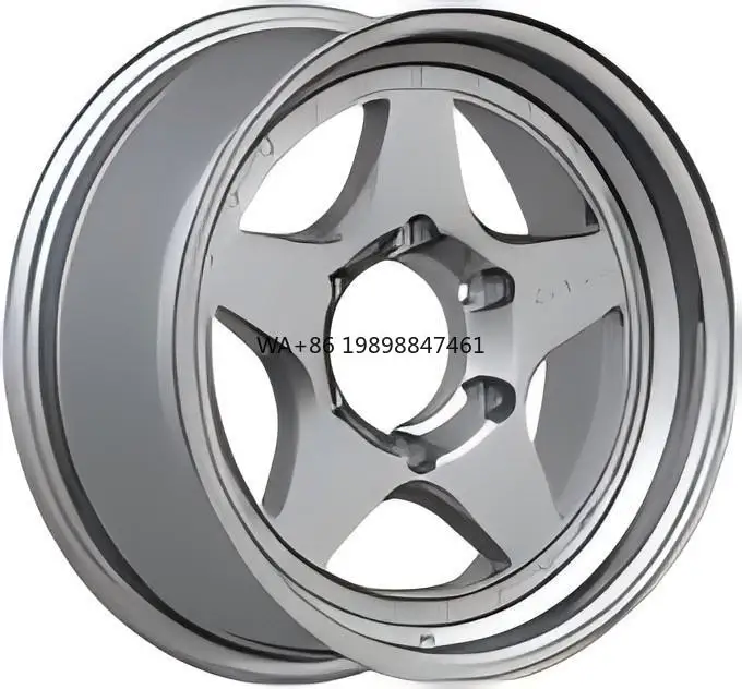 

Polished and Bright Finishing 16'' With 6 Holes in Stock PCD 139.7 10mm ETR" Aluminum Alloy Car Wheels
