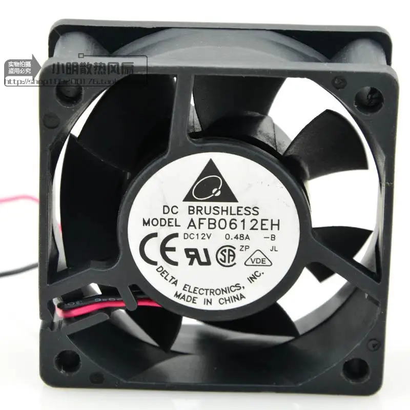 New Fan For Delta AFB0612EH 6CM 12V 0.48A 6025 3-wire Dual Ball Cooling Fan CPU Radiator 60*60*25MM