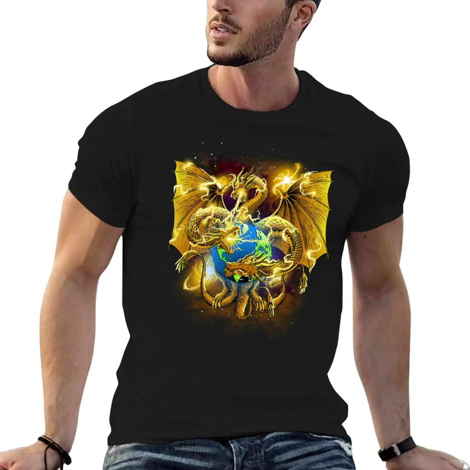 king ghidorah T-Shirt basketball graphic tees anime tshirt tops mens clothes