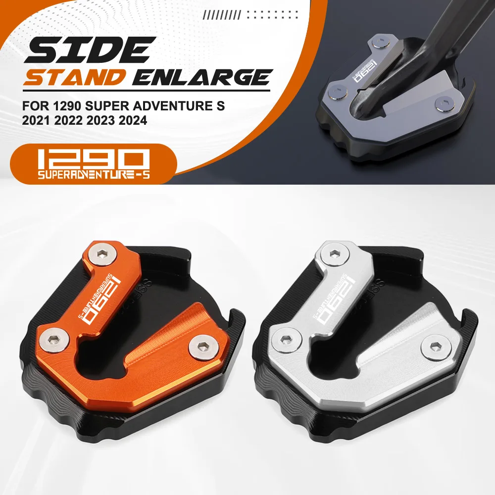 

1290Super Adventure S CNC Kickstand Foot Side Stand Extension Support Plate Pad FOR 1290 Super Adventure S 2021 2022 2023 2024