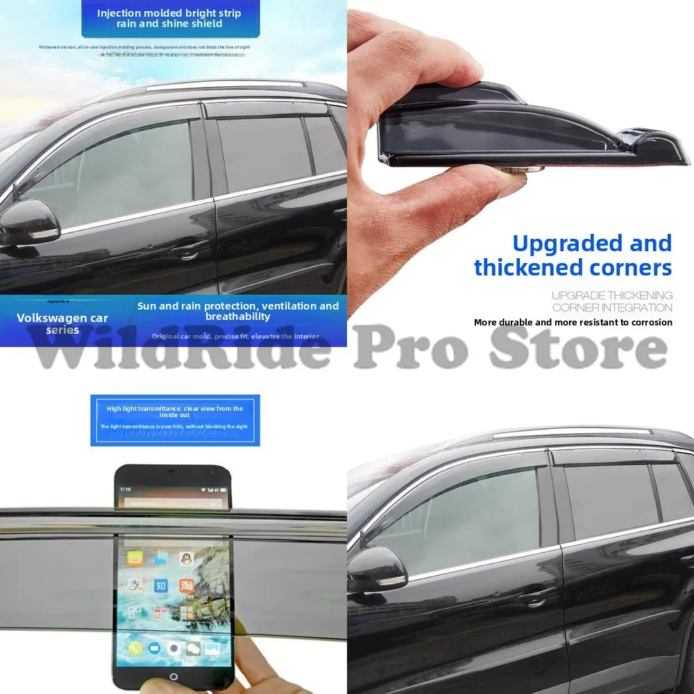 

1 set Plastic Rain Deflectors for Volkswagen Tiguan L T-Roc Teramont Touareg Caddy Tharu Touran L Car Window Windshield Side Win
