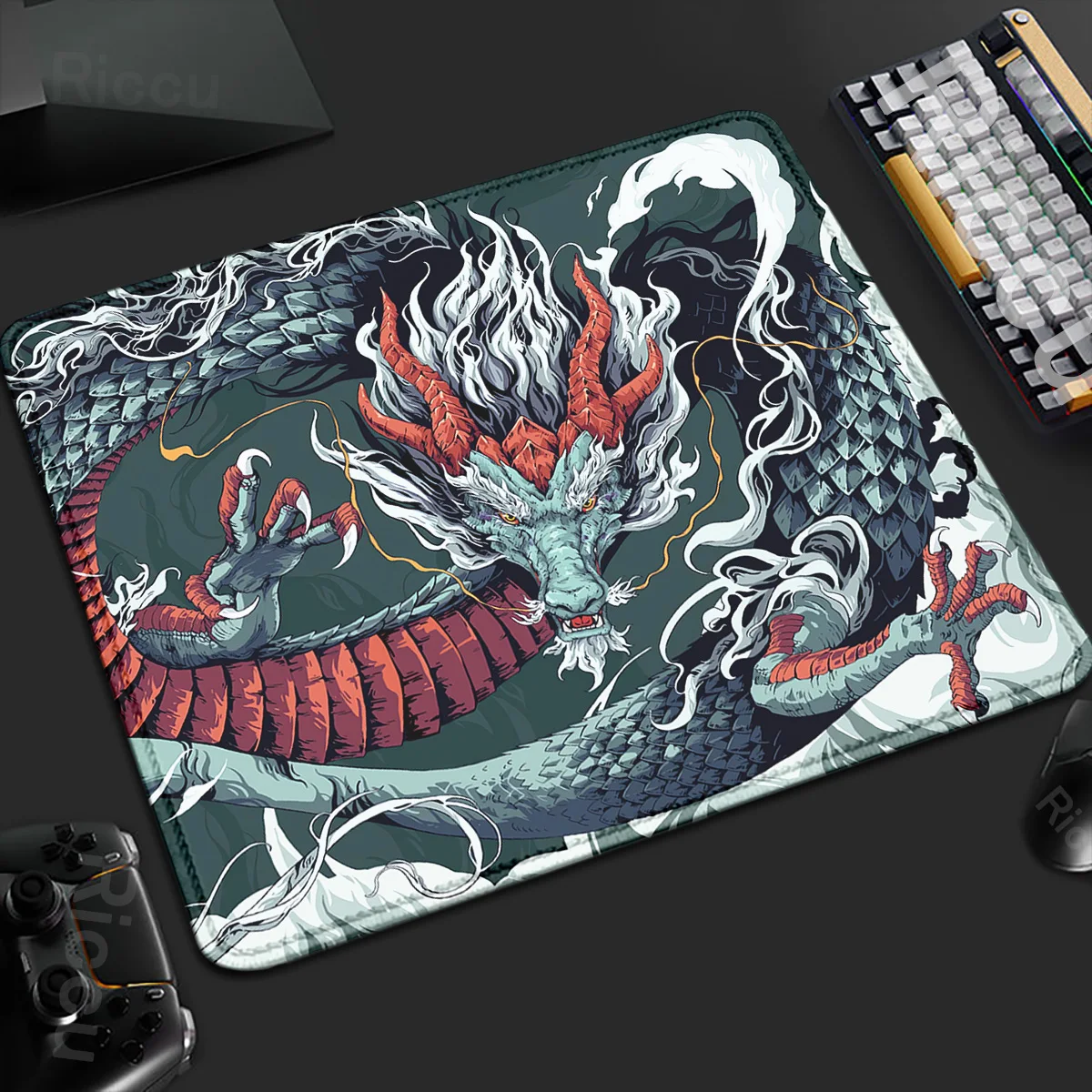 

Japanese Dragon Small Mouse Pad 25x29cm PC Gamer Keyboard Desk Mats XS Computer Office Mouse Mat Laptop Anime Mausepad Table Pad