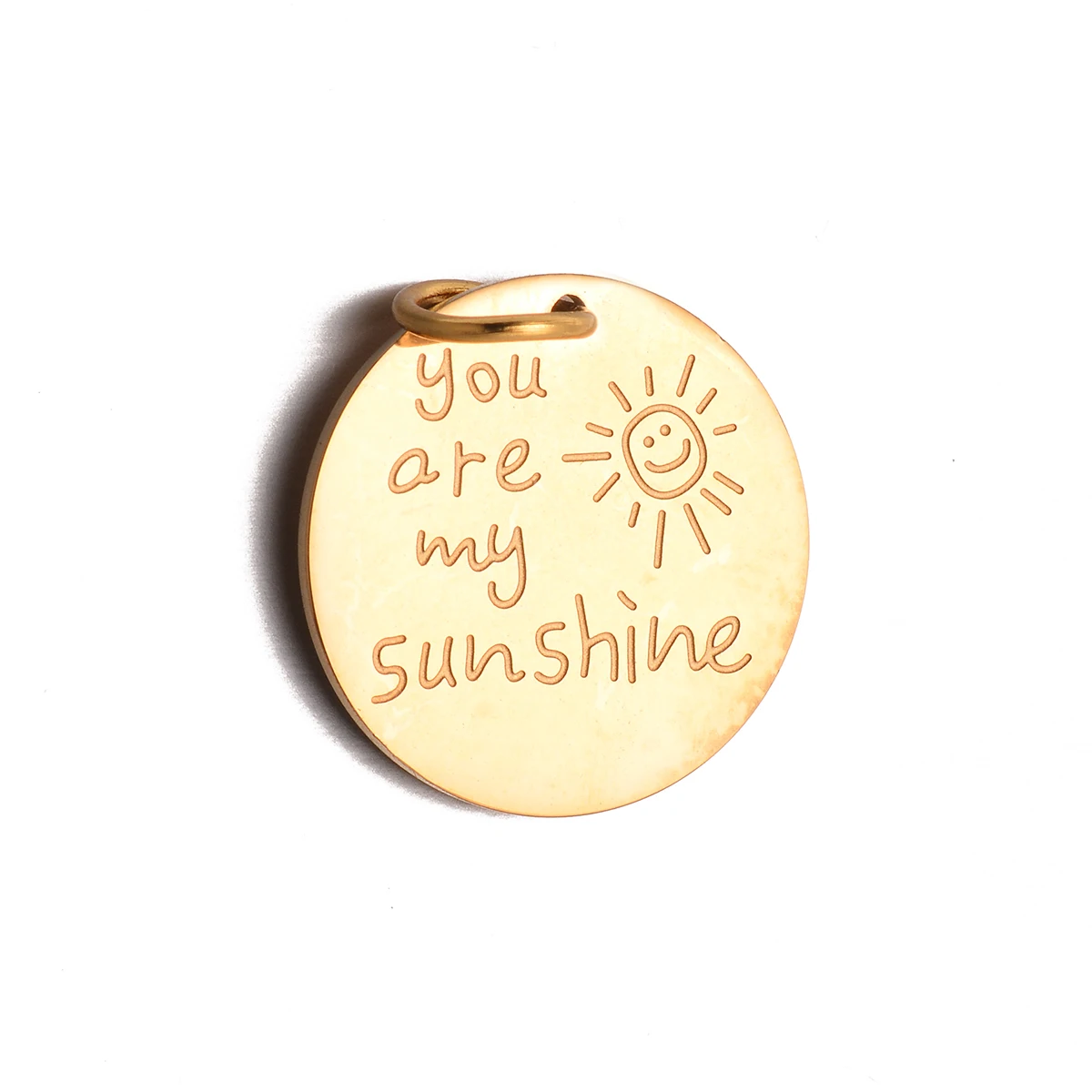 30Pcs Stainless Steel You are My Sunshine Pendant Gold Color DIY Handmade Necklace Bracelet Making Jewelry Supplies