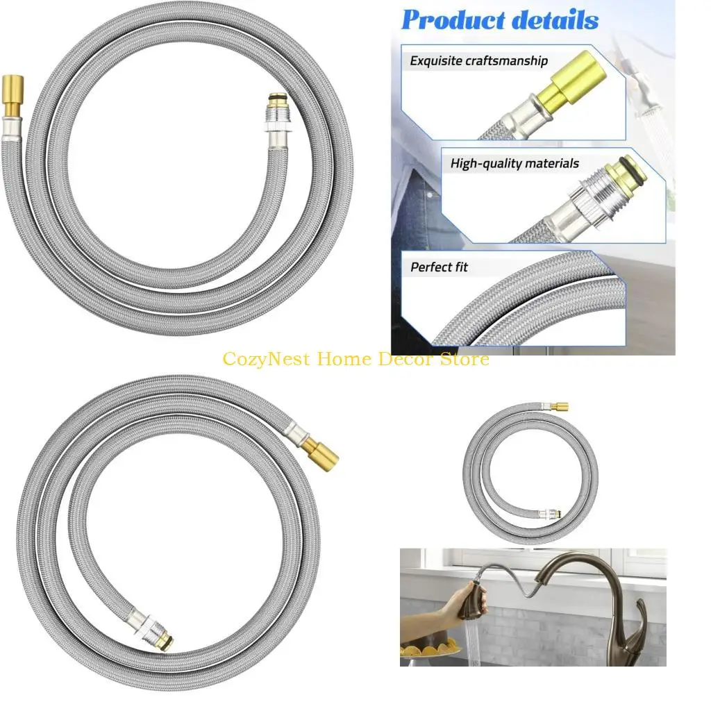 

92MF Stainless Steel Replacement Hose No Clamps Needed Easy Installs for Faucets