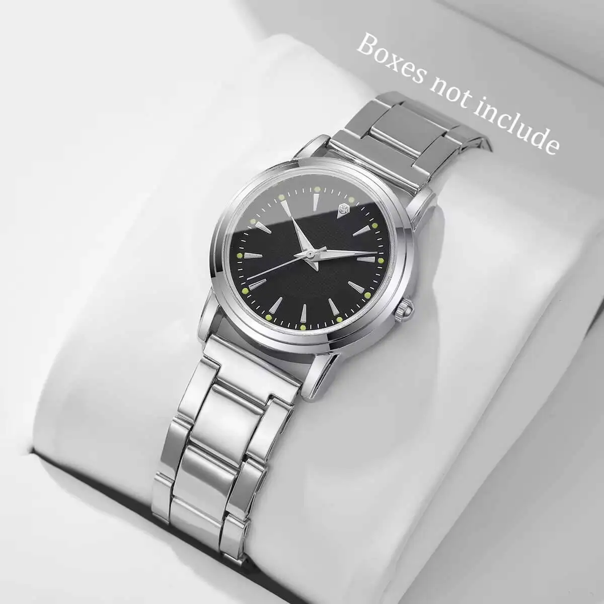 Moda feminina relógios simples dial liga banda analógico relógio de pulso de quartzo reloj mujer meninas relógio presente (sem caixa)
