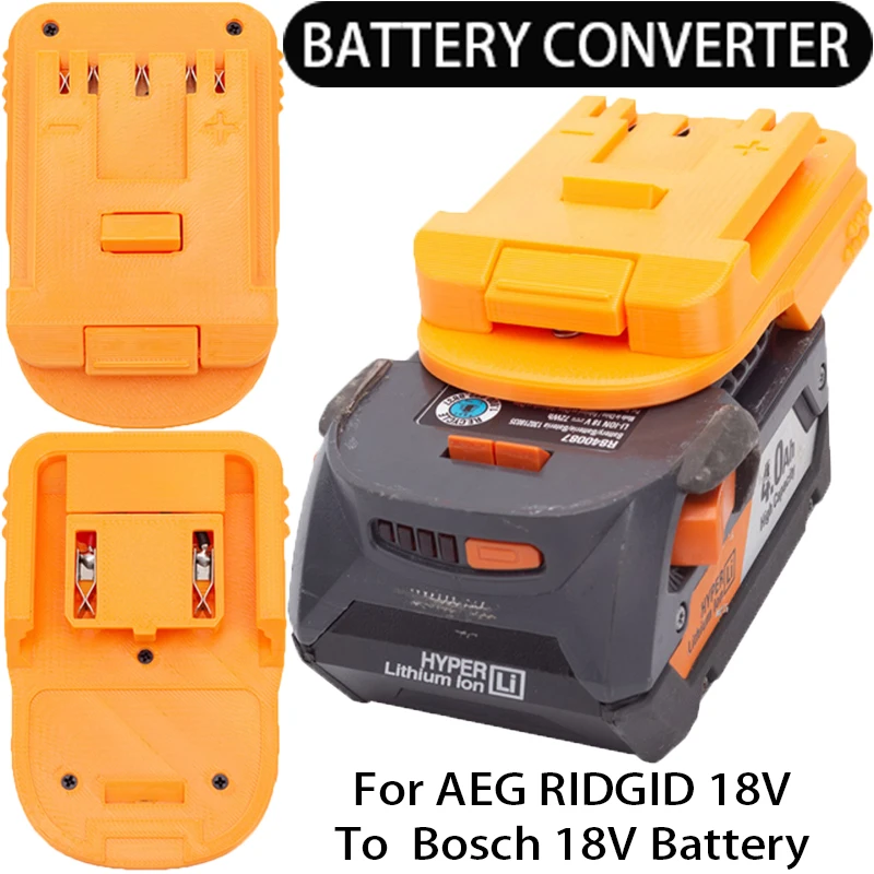 

Battery Converter for Bosch 18V Li-Ion Tools Converts to AEG RIDGID 18V Li-Ion Battery Adapter Power Tool Accessories