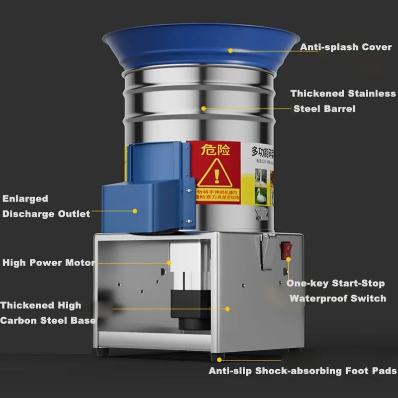Stainless Steel Electric Vegetable Shredder Poultry Fodder Chopping Apparatus Chicken Duck Goose Feed Crushing Processing