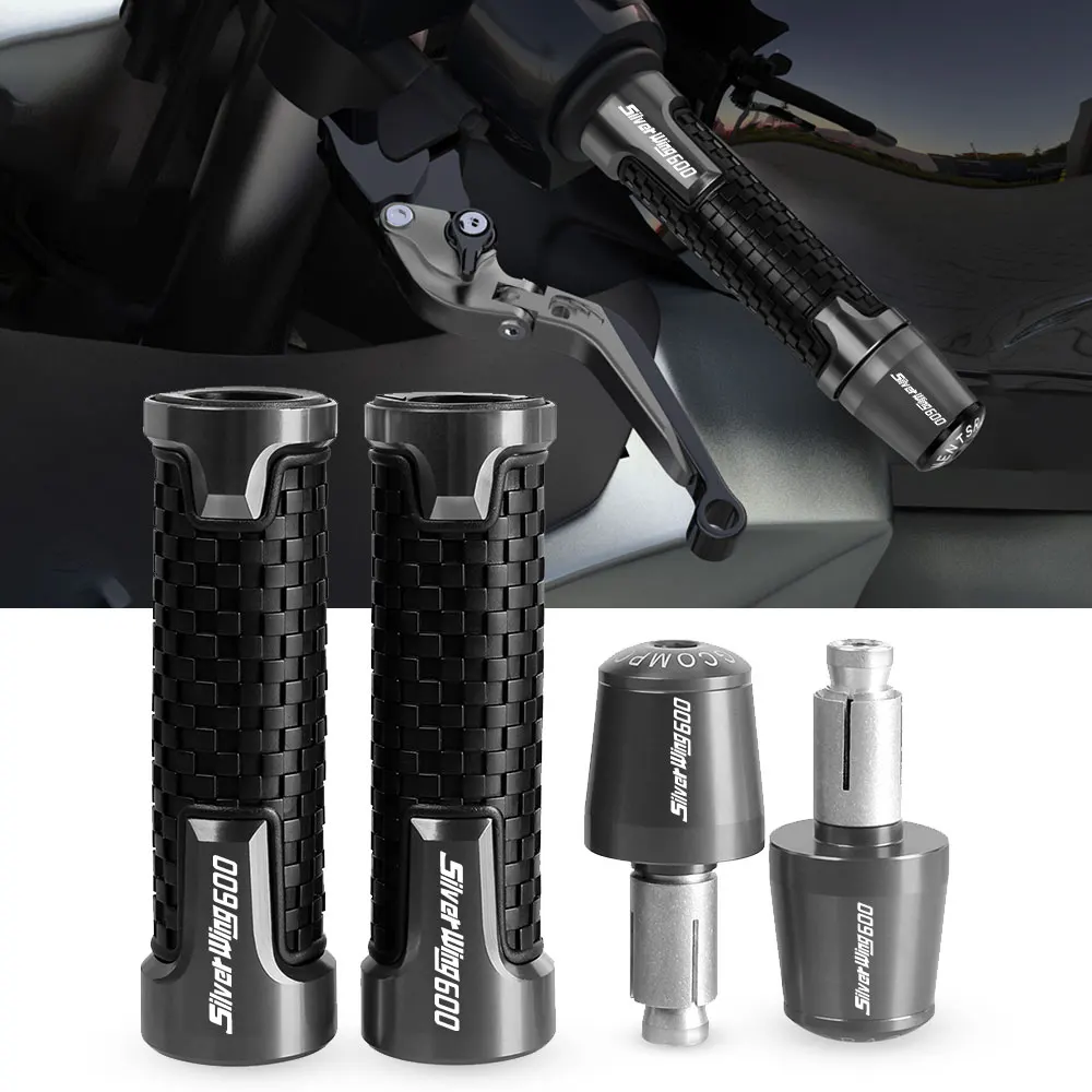 

Handle Grips Ends 7/8" Handlebar Rubber Gel Hand Grips Brake Hands FOR HONDA SILVER WING 600 2001 2002 2003 2004 2005 2014