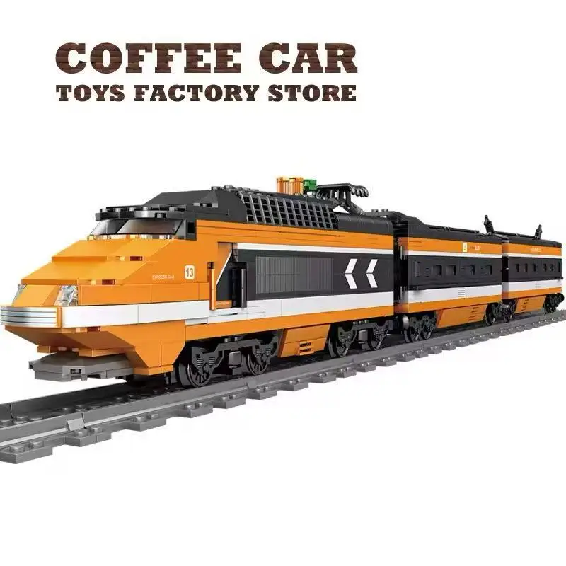 

Urban train technology, high-tech railway power track, building blocks, subway vehicle assembly, building block toys, children's