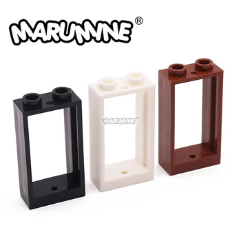 Marumine Building Blocks Part 60593 กรอบหน้าต่าง 1x2x3 Classic City Build MOCอุปกรณ์เสริมใช้งานร่วมกับ 60602 แก้วใสของเล่น