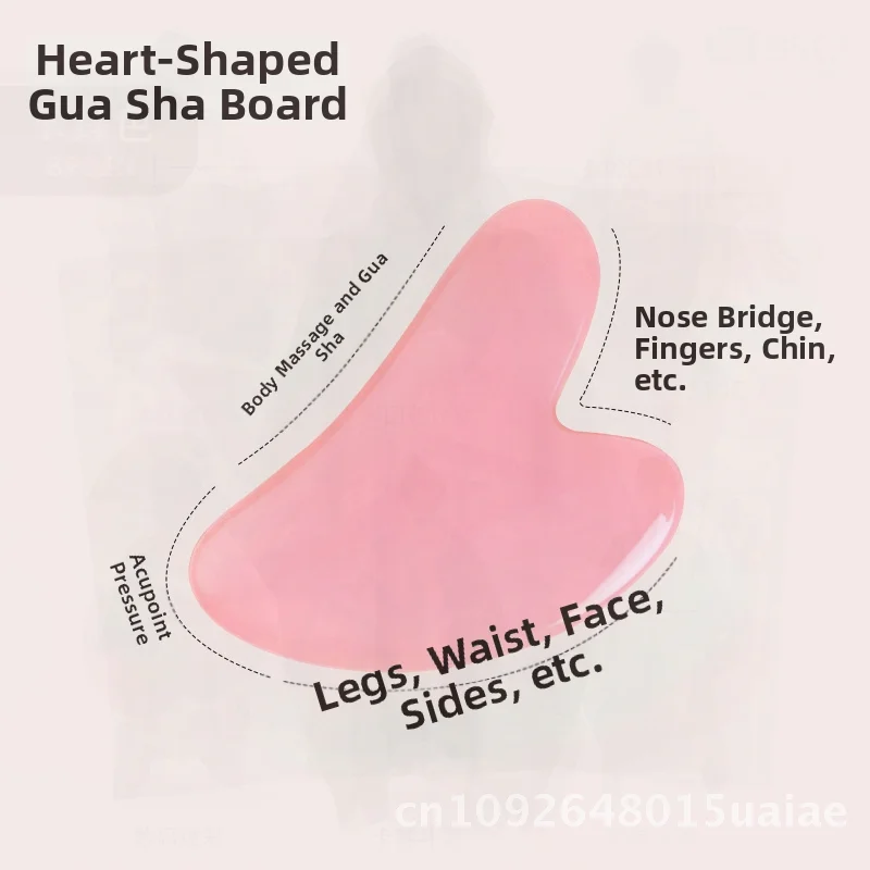 ローズクォーツ双頭ローラーマッサージャーセット 非翡翠フェイシャルビューティーボード マニュアルスティック 顔の整形とスリム化用 ピンク グリーン