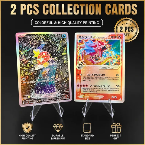 Anime Ptcg Proxy Collectible Cards Magikarp Ar & Gyarados Gold Star Rare Japanese 009/080 Sv1A Holo Foil Collectible Cards