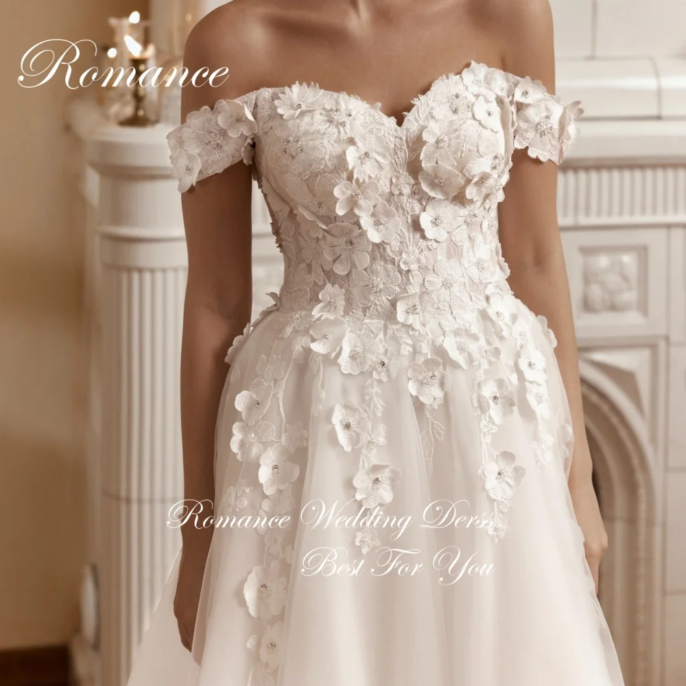 Vintage apliques flores a linha vestidos de casamento feminino querida renda sem costas fora do ombro vestidos de novia personalizado