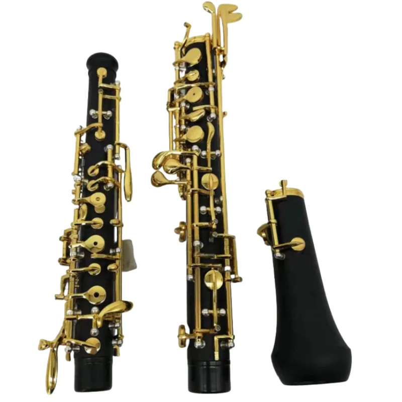 

Гобой из бакелитового/черного дерева, полуавтоматический или полностью автоматический, с ключом C, позолота, хороший мягкий тон, профессиональный гобой, бесплатная трость