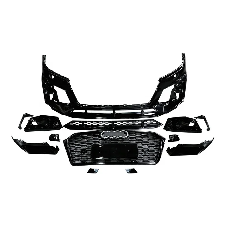 Body Kits For Audi Q5L upgrade star shine Style front bumper with grille diffuser exhaust pipe 2018-2020