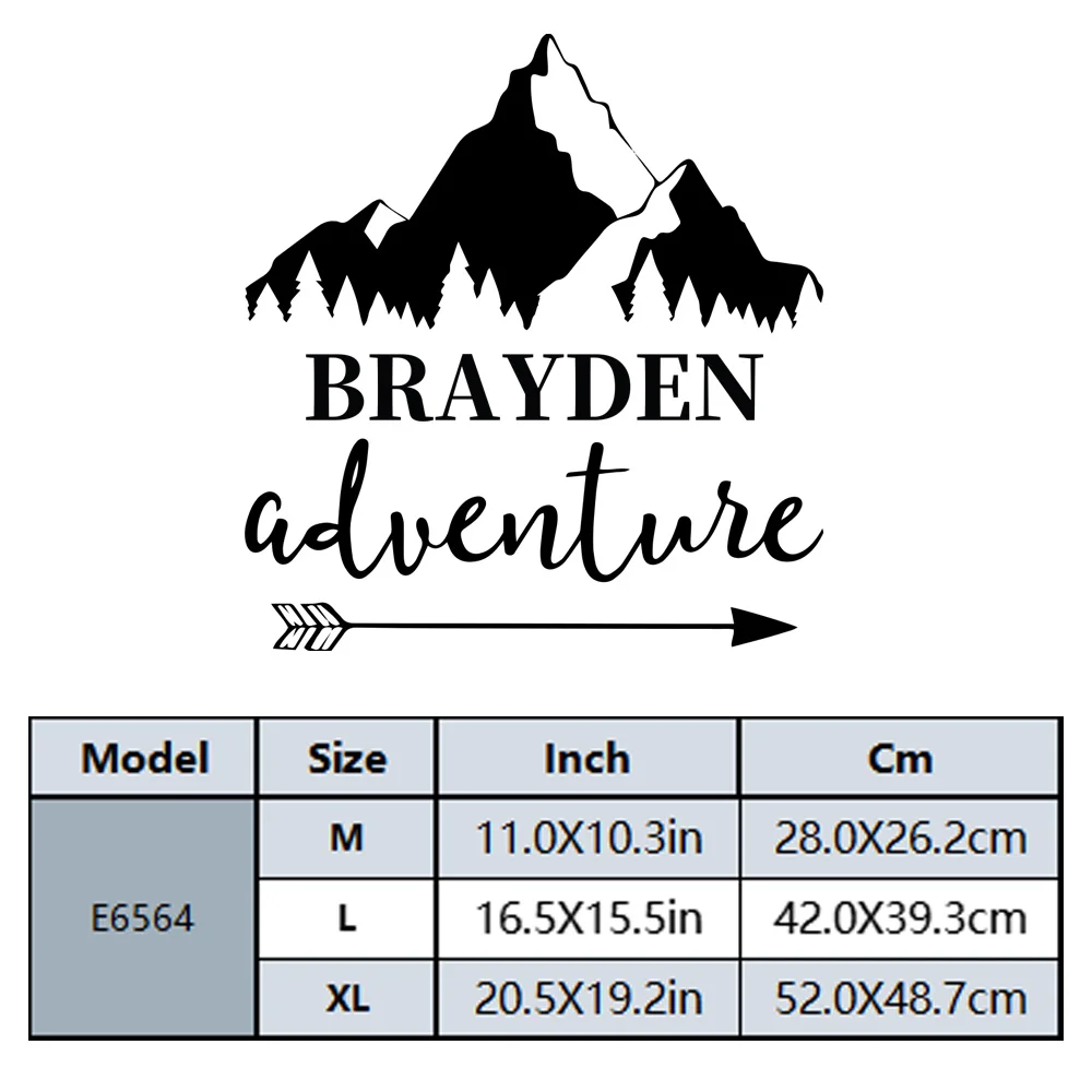 1PC Romantic Mountain peak Arrow Customized Text Decal Removable Vinyl Mural Poster Study Room Wall Art Sticker Murals