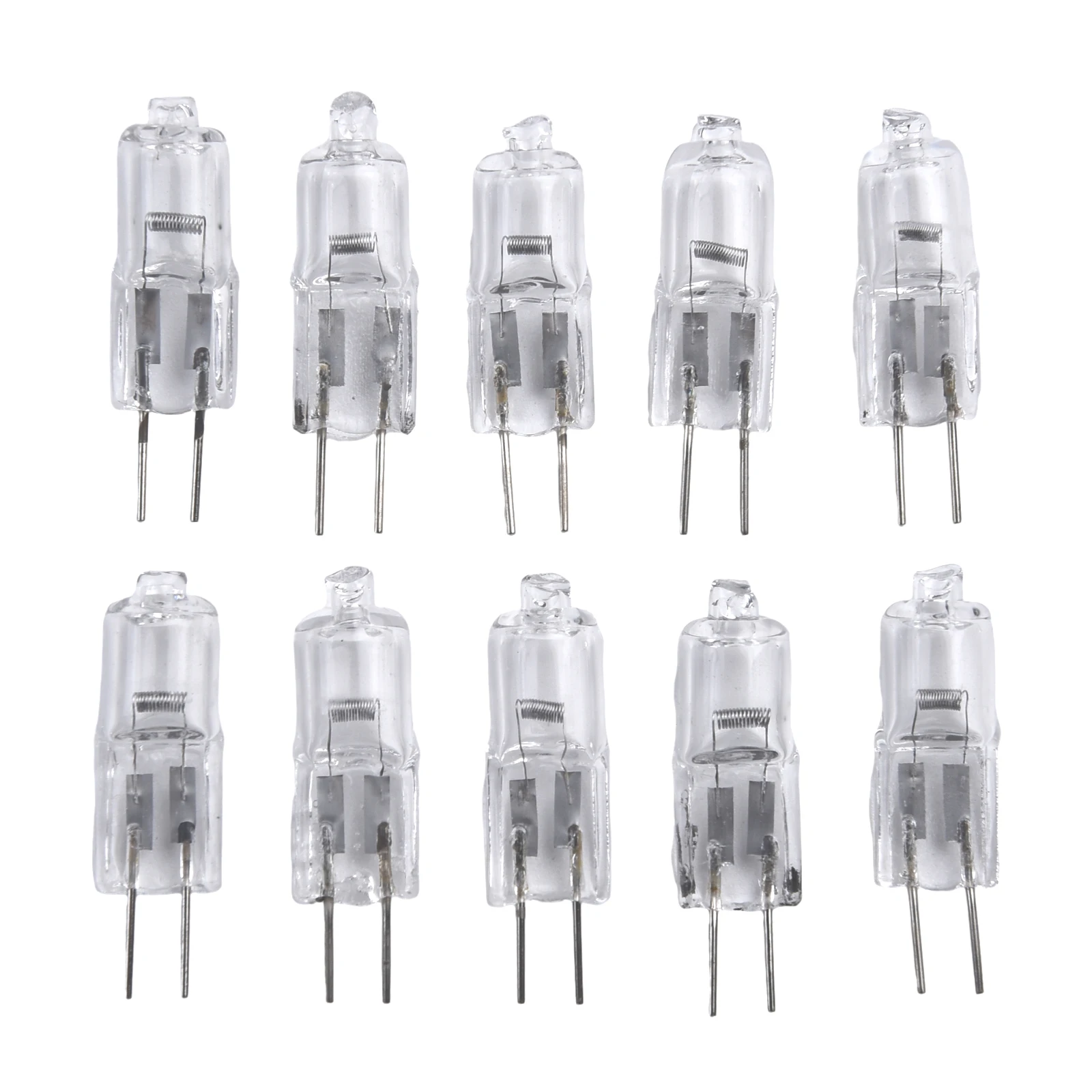 10PCS 12V Halogen Lamp Bulb 5-50W 2900K G4 Halogen Lamp 2 Pin Warm White Halogen Bulb Light Lamp Accessories