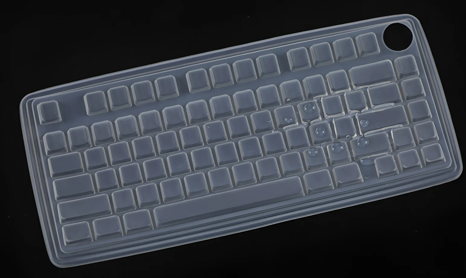 Para Aula F75 cubierta de teclado de silicona Protector película de piel TPU Teclado mecánico para jugar transparente impermeable