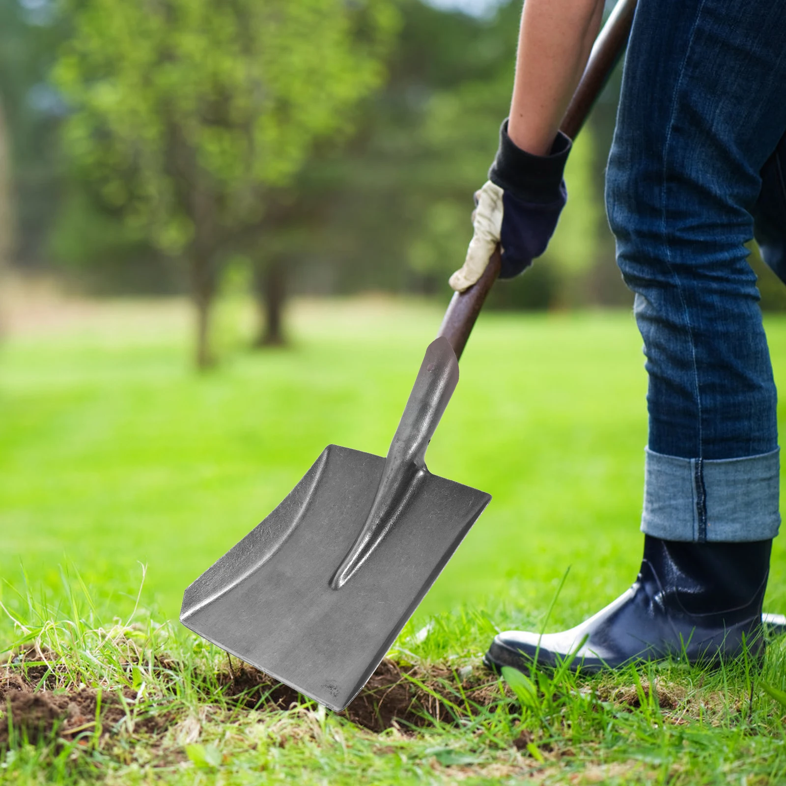 

High-Carbon Steel Flower Planting Iron Spade Shovel Gardening Tool Durable Weeding Yard Garden Coal Ash for Agriculture
