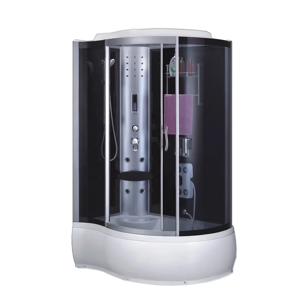 

Роскошная парная с массажем для использования в помещении, со стеклянными дверями и душевой кабиной