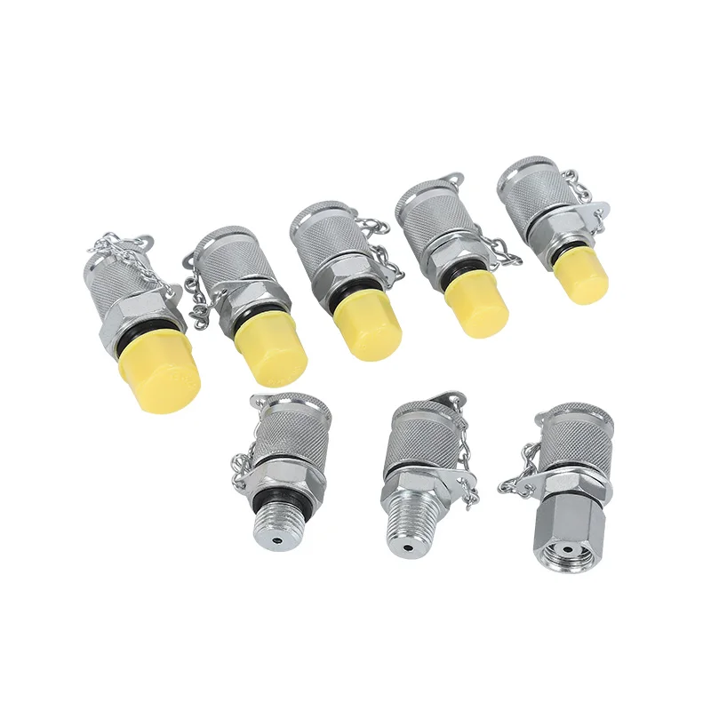 10pcs Pressure Test Adapter PT Series PT-7/3/2/5/6 M10M12M16M14*1.5 G1/4 Hydraulic High Pressure Testing Fittings