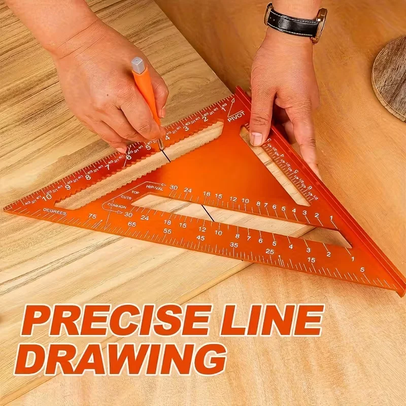 مثلث حاكم 7 بوصة أداة القياس سبائك الألومنيوم نجار مجموعة زاوية مربعة أدوات النجارة جرب مربع الثلاثي متري #5