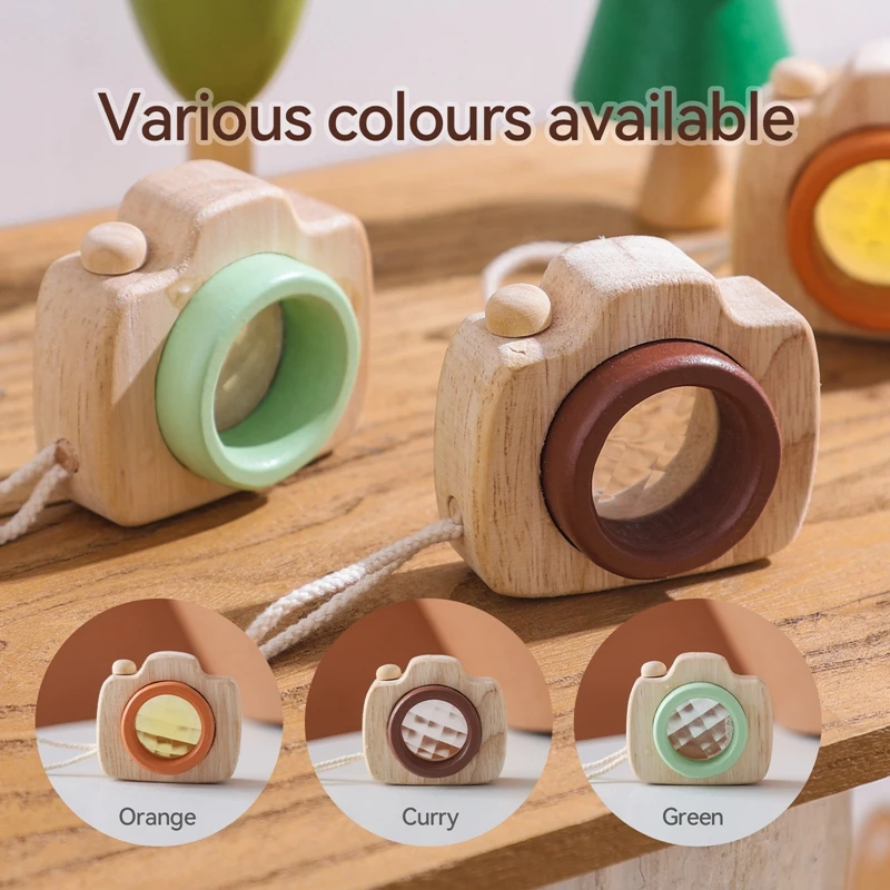 Montessori Baby Toys Education Wooden Blocks Toys for Kids Montessori Education Building Blocks Children Wooden Toys Mini Camera