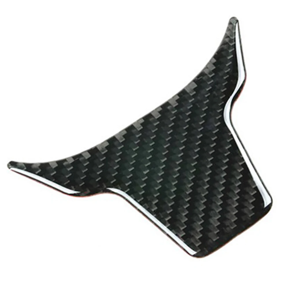 1Pc Carbon Fiber Steering Wheel Panel Emblem Cover  Car Interior Sticker Trim Decoration Fit For Honda For Civic 10th 2016 2017
