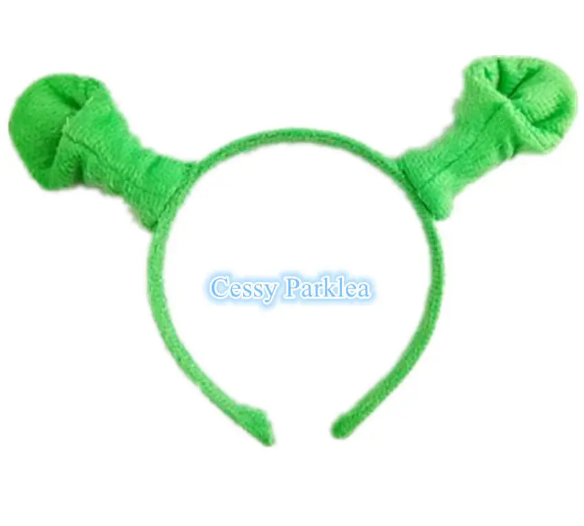 Shrek Headband with Ears,Cute Decorative Hair Hoop,Shrek Headband,Dressing Up for Halloween, Parties and Cosplay Cyan Shrek Ear