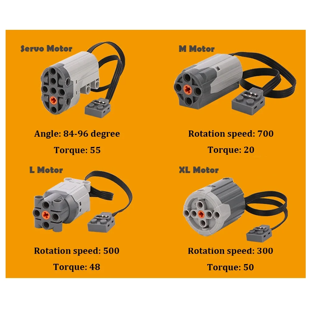 6 pezzi MOC Brick Power Functions 88004 Servomotore Parti tecniche Motore sterzo per blocchi di costruzione