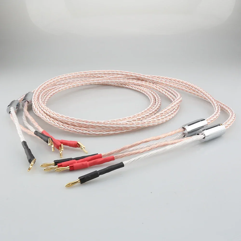 

8TC speaker cable fever amplifier HiFi connection cable Y-Y / Banana plug Audiocrast OCC