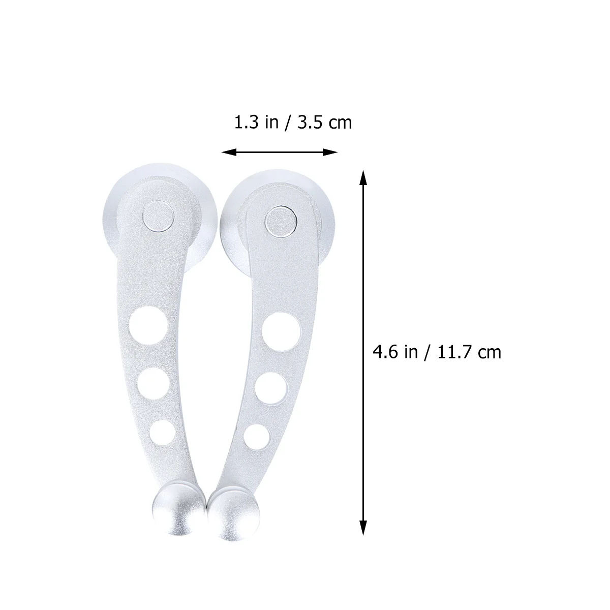 

2Pcs Aluminum Car Window Handle Crank Lever Silver Durable Universal Fit Manual Vehicles 114x22cm Includes Fluted Square Round