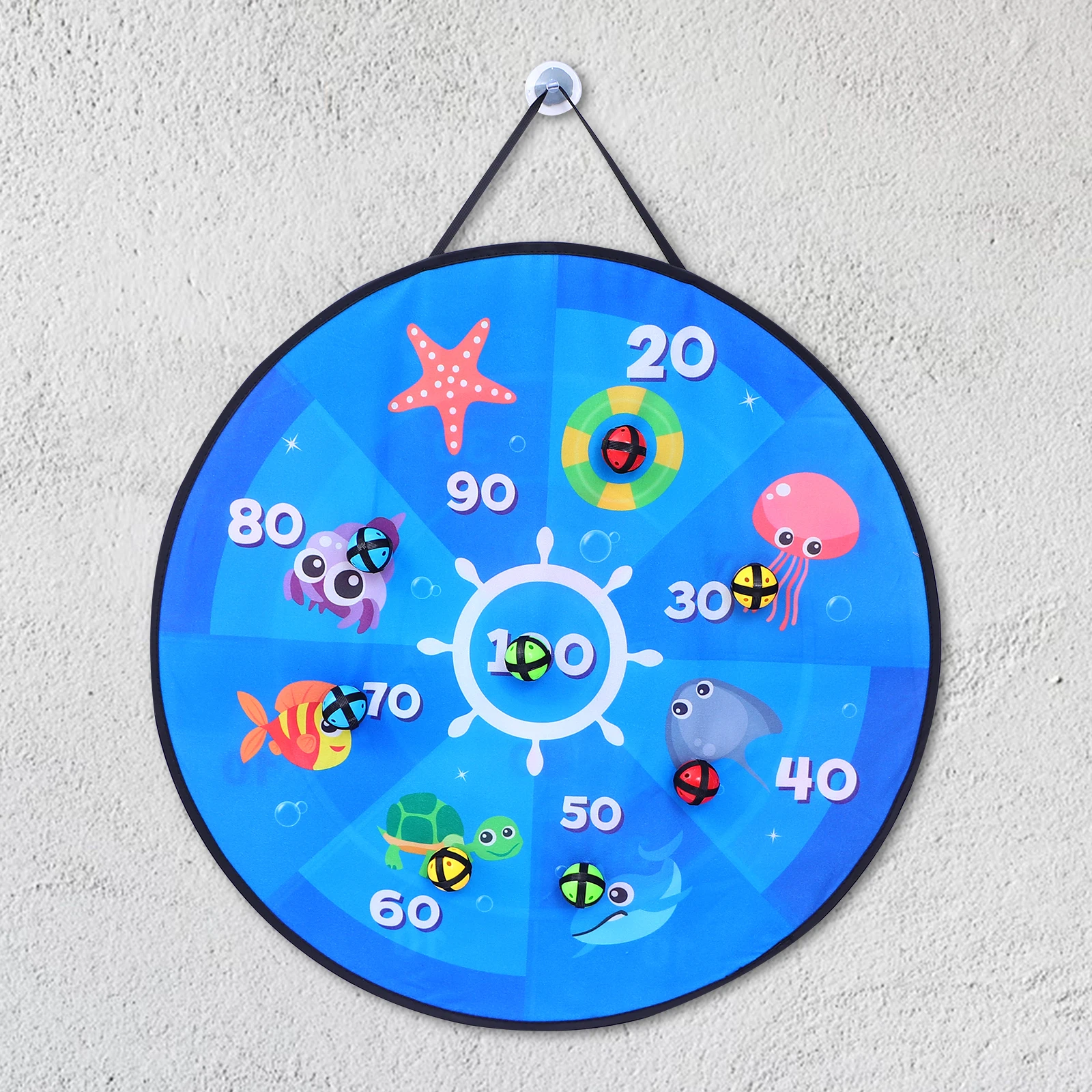 

1Set Double-Side Target Goo Ball Dart Board Foldable for Kids Hand-Eye Coordination Training Educational Game Interactive