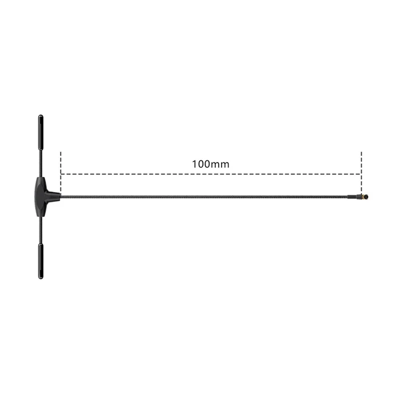 【HOT-SELL】هوائي من النوع T عالي الكفاءة 2.4G (5 قطع) 4 موصلات بطول خط 100 مم لأجزاء الطائرة بدون طيار RC FPV ذاتية الصنع