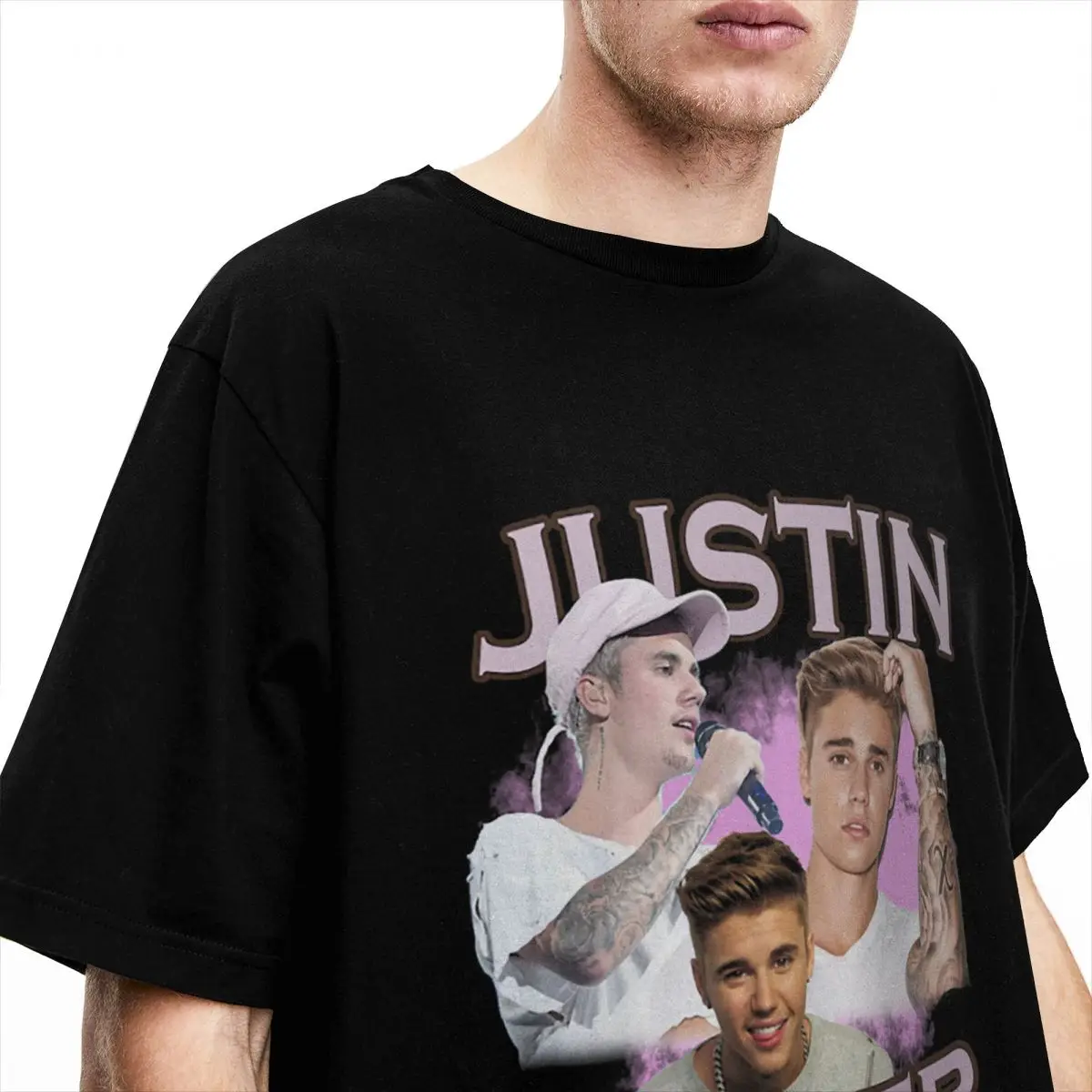 Pink Justin Bieber My Boyfriend Merch Shirt for Men Women Funny 100% Cotton Printed Tee