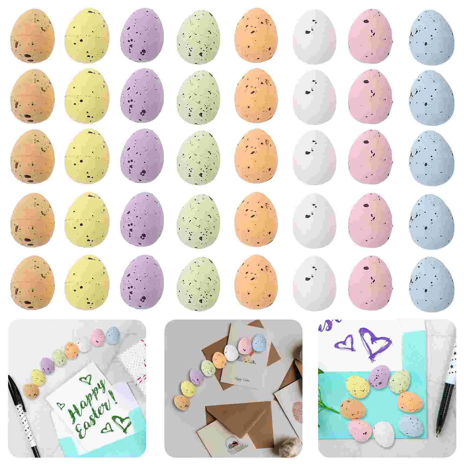 

100 Pcs Egg Decoration Lots Of Pigeons Mini Colorful Model Gift Easter Decor Foams Eggs Imitation Holiday Child