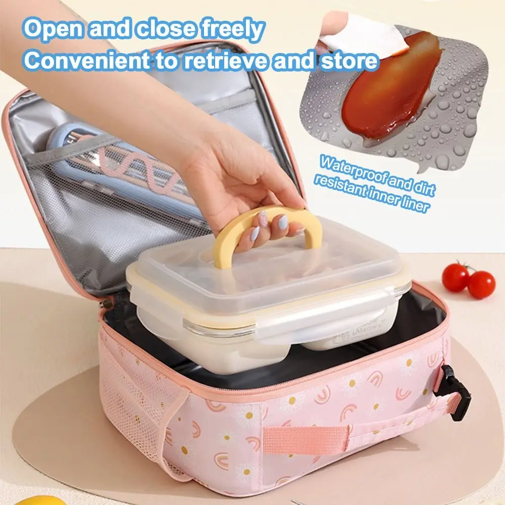 Langlebige Große Kinder-Lunchbox Wasserdichte Auslaufsichere Schüler-Kühltasche Verstärkte Tragbare Tragetasche für Schüler – Detail 5