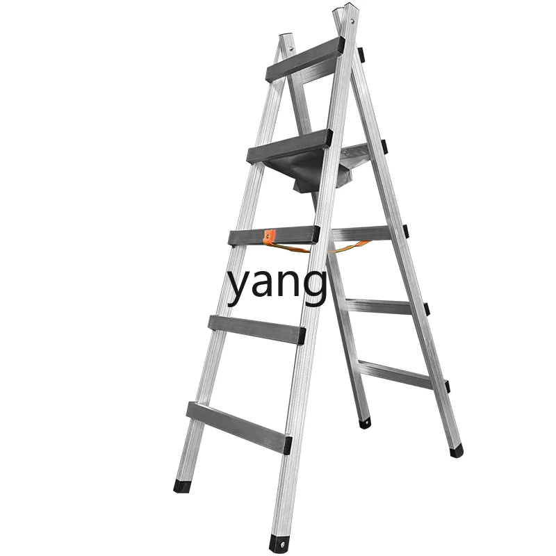

LTT thickened aluminum alloy herringbone ladder walkable ladder decoration project thickened aluminum staircase