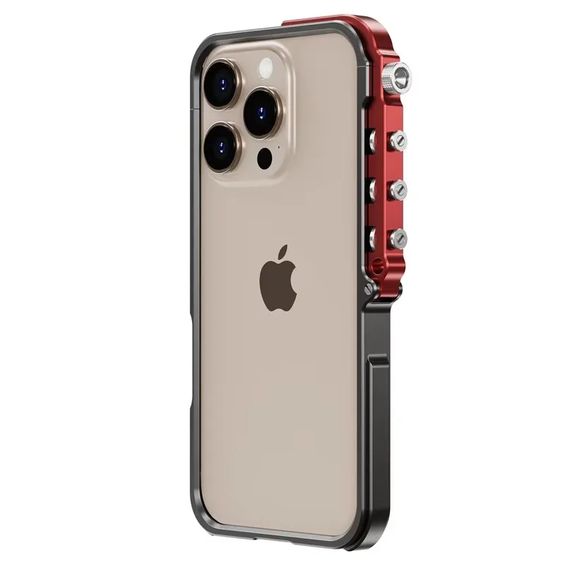 Etui na telefon z ramką z aluminium lotniczego, osłona ochronna z metalowego pancerza do iPhone 13 14 15 16 Pro Max, do IPHON 16promax — zdjęcie produktu 4