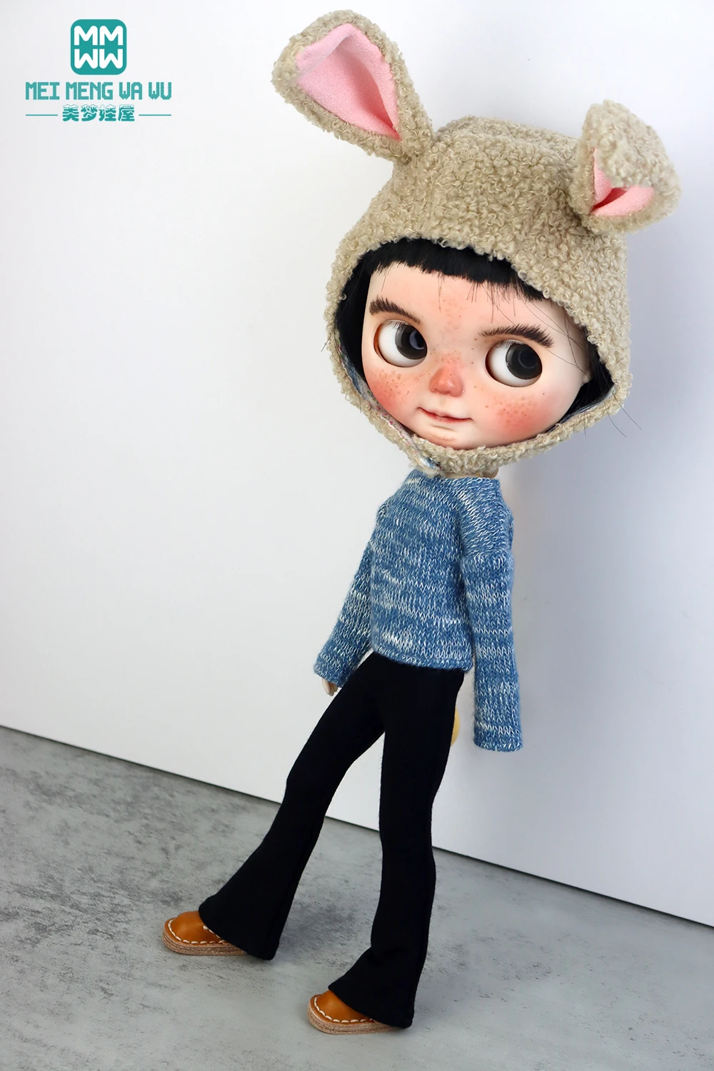 Blyth Doll Clothes Fashion Sweater Flared Pants for 28-30cm Azone OB22 OB24 Toys Gift