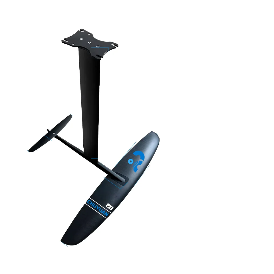 

CY-910 Hydrofoiling Carbon Fiber Surfboard 1218sqcm Downwind Foil With Aluminum Mast For Ocean Waterplay And Kitesurfing