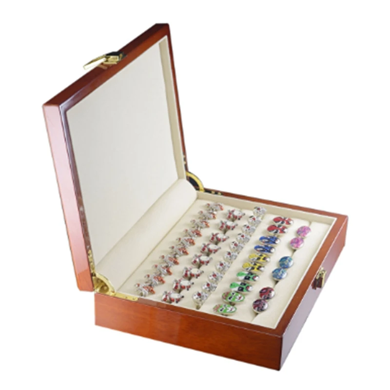 B-M Glass Cufflinks Box 20-30Pairs Capacity Rings Jewelry Box Jewelry Display Box For Men